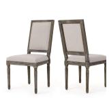 Ledger Wheat Fabric Upholstered Chair (Set of 2)
