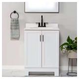 Oakley 25 in. Bath Vanity with Marble Top
