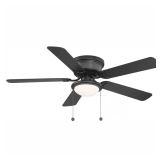 PRIVATE BRAND UNBRANDED 52 in. Black Ceiling Fan