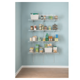 ShelfTrack 16.75D x 48W White Wire Closet Kit