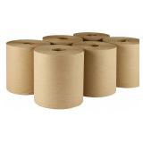 GRAINGER Paper Towel Roll, Brown, 800 ft, 6 pk