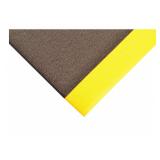 Antifatigue Runner,Black,YllwBrdr,3x12ft