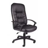 Approved Vendor Office Chair, Black Leather