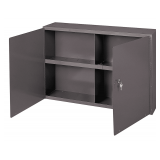 DURHAM Storage Cabinet 34x8.5x22.25, Gray Steel
