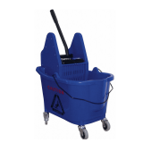 GRAINGER Mop Bucket & Wringer: 8.75 gal, Blue