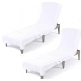 American Soft Linen 2 Pack Chaise Covers 86'x32'