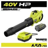 RYOBI 40V HP Brushless Whisper Leaf Blower 4.0Ah