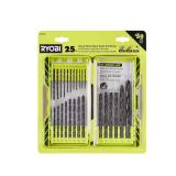 Black Oxide Round Shank Drill Bit Set (25-Piece)