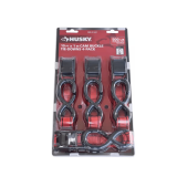 Cam Buckle Tie-Down Straps with S-Hook (4-Pack)