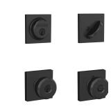 Bowery Matte Black Deadbolt & Knob Set