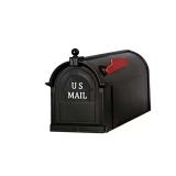 Postal PRO Ambrose Black Post Mount Mailbox