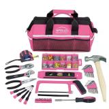 Home Tool Kit in Soft-Sided Tool Bag, Pink
