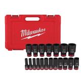 Milwaukee ShockWave 1/2 in. SAE Deep Socket Set