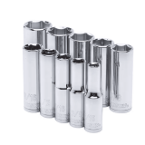 3/8 in. Drive Deep SAE Socket Set (10-Piece)