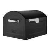 Centennial Black XL Steel Post Mailbox with Handle
