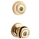 Kwikset SmartKey Juno Polished Brass KW1 1-3/4'