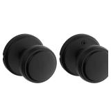 Sora Matte Black Hall/Closet Round Rose Door Knob