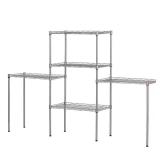 Silver 5-Tier Steel Freestanding Storage Unit