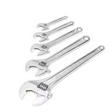 Chrome Adjustable Wrench Set (5-Piece)