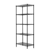 Black 5-Tier Steel Freestanding Garage Shelving