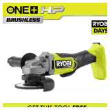 RYOBI ONE+ HP 18V Brushless 4-1/2' Angle Grinder