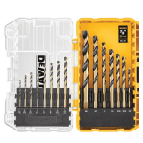 Black and Gold Twist Drill Bit Set (15-Piece)