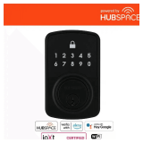 Square Compact Hubspace Deadbolt Matte Black
