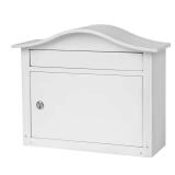 Saratoga White Medium Steel Locking Mailbox