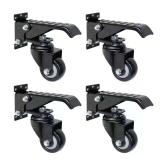 Everbilt 2-1/2 in. Black Caster Kit (4-Pack)