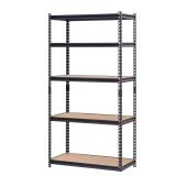 5-Tier Steel Garage Storage Shelving Unit (Black)