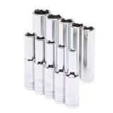 1/4 in. Drive Deep SAE Socket Set (10-Piece)