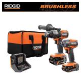RIDGID 18V Brushless 2-Tool Drill/Impact Kit