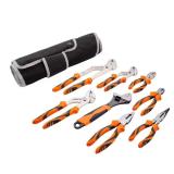 8-Piece Pliers Set: High Carbon Steel, LongNose