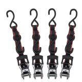 Husky 1 in. x 12 ft Ratchet Tie Down, S Hook (4)