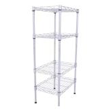 Silver 4-Tier Garage Shelving (9.84x31.5x13.78)