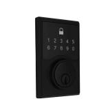 Defiant Square Matte Black Compact Deadbolt