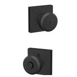 Bowery Matte Black Privacy Bed/Bath Door Knob