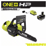 RYOBI 18V Brushless 12' Chainsaw w/ 6.0Ah Battery