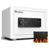 Small Safe, 0.8 cu ft Digital Keypad, White