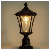 LUTEC Outdoor Solar Lamp Post Light with Pier