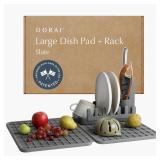 Dorai Home Collapsible Dish Rack with Stone Pad