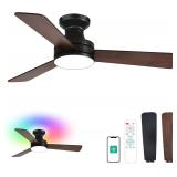 Orison 42' Ceiling Fan with Lights, Black/Wood
