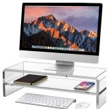 Egchi Acrylic Monitor Stand, 2 Tiers, 20x8x5.5'