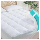 Memory Foam Mattress Topper King 2in+2in, Strap