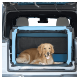 JOYTUTUS Collapsible Dog Crate 38' (Blue)