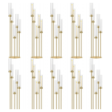 Gold Candle Holders 42.5in 5-arm Set (10) acrylic