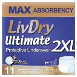 LivDry Ultimate Adult Diapers, Max Absorbency