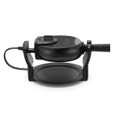 Single Waffle Black Flip Belgian Waffle Maker