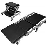 40' Z-Creeper & Rolling Seat, 450 lb, 2-in-1 Black