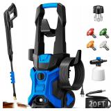 Power Washer with 4 Quick-Connect Nozzles (Blue)